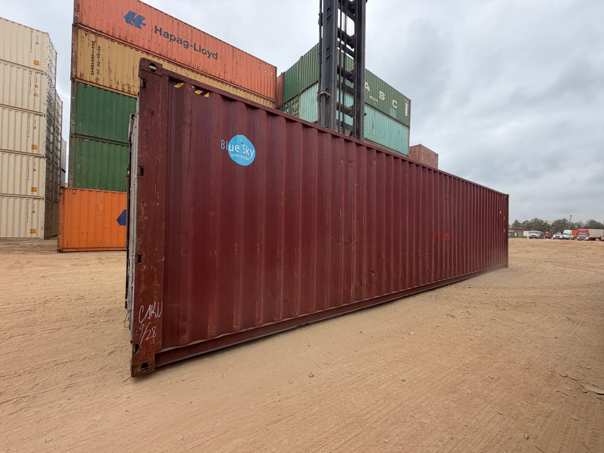 Red container exterior